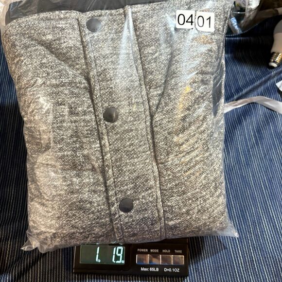 Skies Are Blue Vest Womens S Gray Quilted Snap Front Cozy Boho Layered Look - Picture 10 of 10